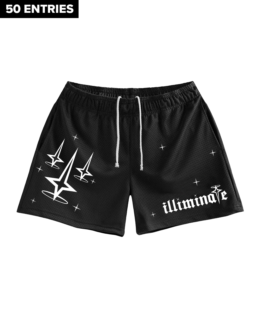 BLACK MESH ILLIMINATE SHORTS