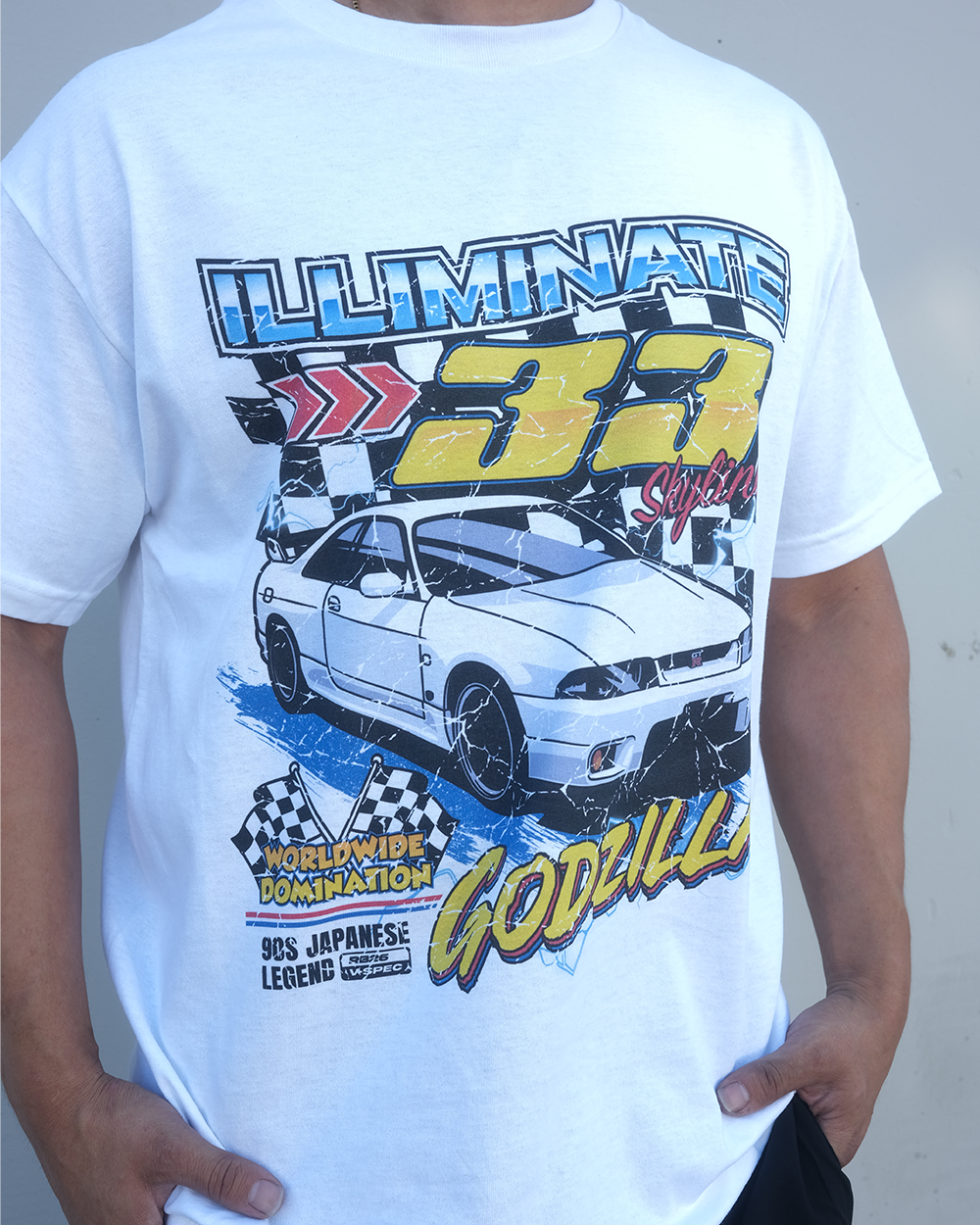R33 GTR WHITE TEE