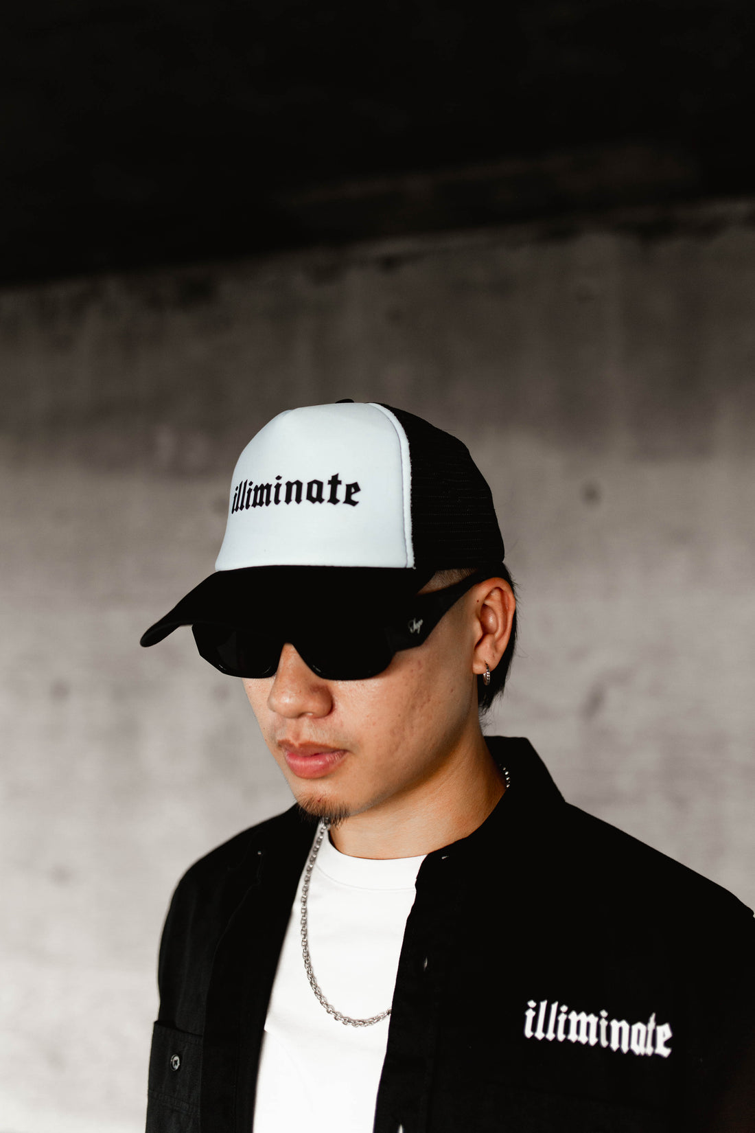 Black Illiminate Trucker Hat