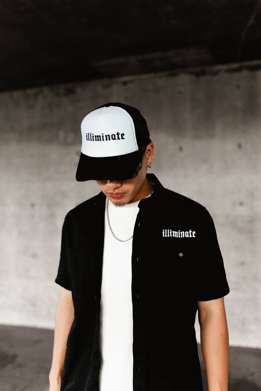 Black Illiminate Trucker Hat