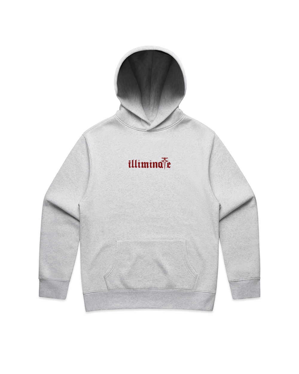 MAROON REJECTION GREY HOODIE
