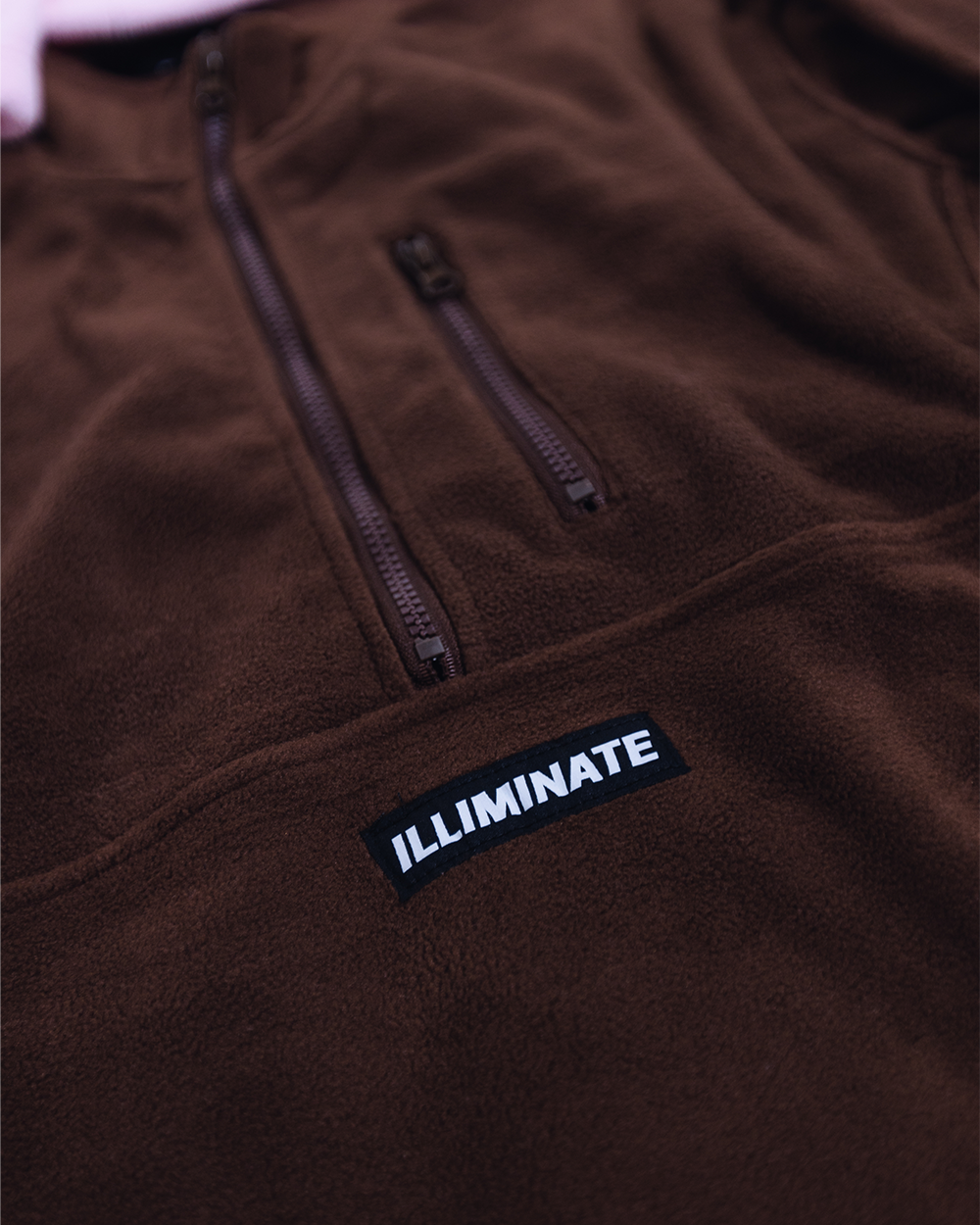 BROWN HALF ZIP FLEECE