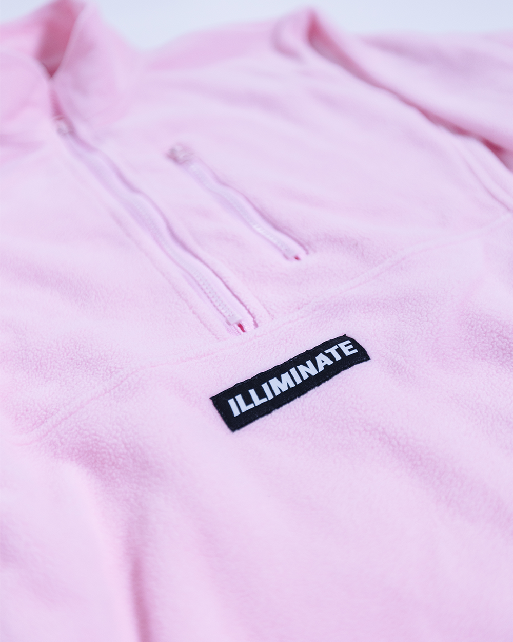 PINK HALF ZIP FLEECE