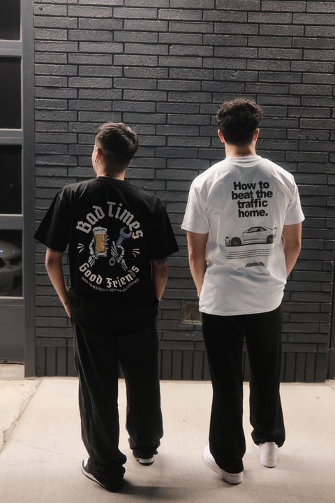 BAD TIMES GOOD FRIENDS TEE // 80 ENTRIES