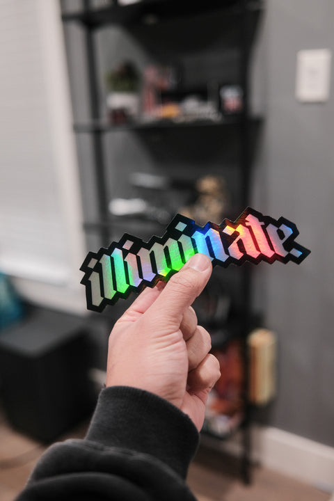 HOLO CURVED GOTHIC STICKER // 20 ENTRIES