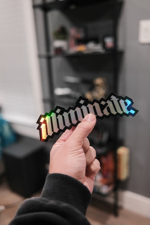 HOLO CURVED GOTHIC STICKER // 20 ENTRIES
