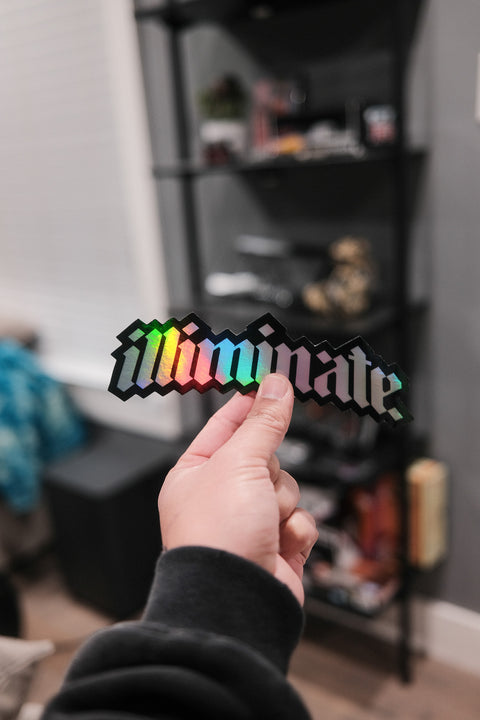 HOLO CURVED GOTHIC STICKER // 20 ENTRIES