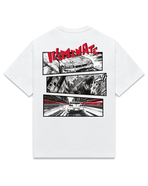 WHITE GODZILLA X GTR TEE // 80 ENTRIES